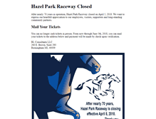 Tablet Screenshot of hazelparkraceway.com